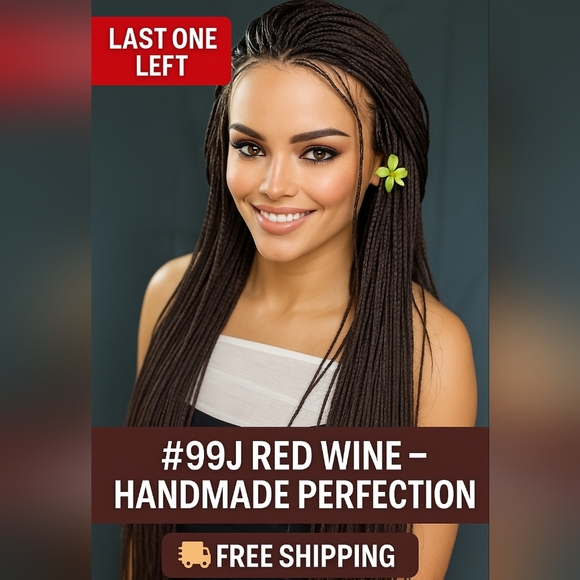 32" #99J Micro Braids – Full Lace Wig - Picture 1 of 16